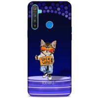 Oppo Realme 5i Kılıf FunnyMaX (42) Rugged Armor Kılıf Kedili Mor
