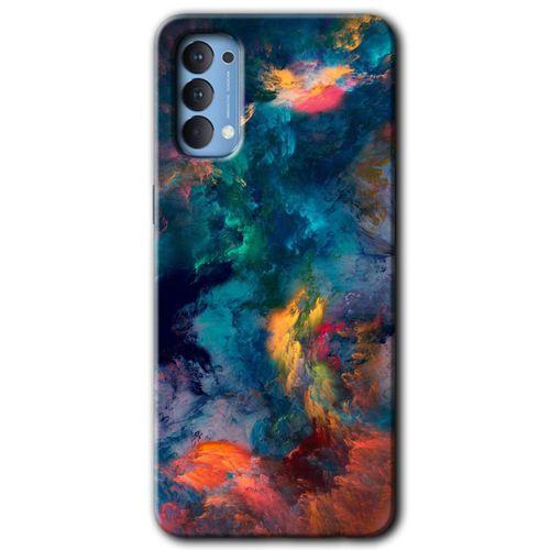 OPPO Oppo Reno 4 Kılıf HD Desen Baskılı Arka Kapak - Color Storm