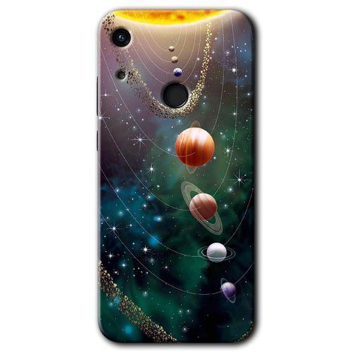 Huawei Y6s Kılıf HD Desen Baskılı Arka Kapak + Temperli Cam - Cosmos
