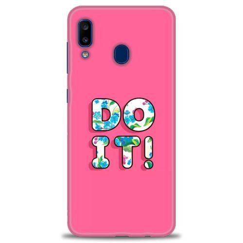 Samsung Galaxy A20 Kılıf HD Baskılı Kılıf - Do It + Tam Ekran Koruyucu