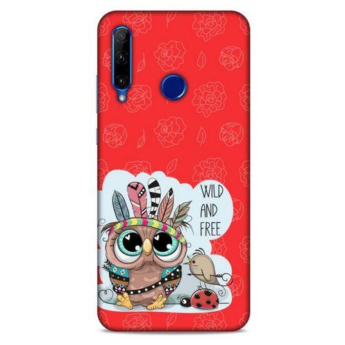 Animax Kırmızı Kızılderili Baykuş Huawei Y6P Kılıf Desenli Silikon