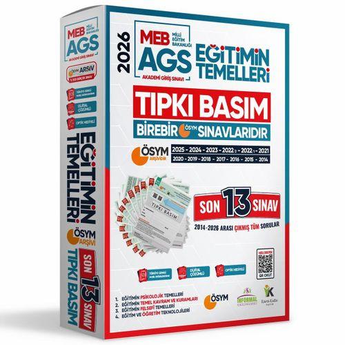 2026 MEB AGS Uyumlu EĞİTİMİN TEMELLERİ ÖSYM Çıkmış Soru Tıpkı Basım 13lü Deneme Paketi Çözümlü