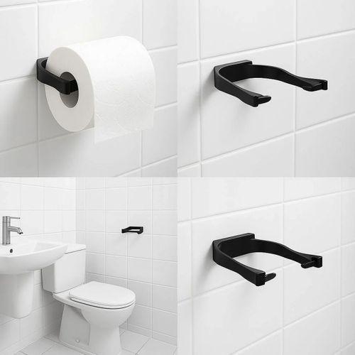 Şık Tasarım Siyah Tuvalet Kağıdı Askılığı Peçetelik