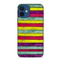 Lopard Apple iPhone 12 Mini Uyumlu Kılıf Wood'X (30) Silicone Case Desenli