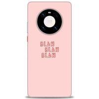 Huawei Mate 40 Pro Kılıf HD Baskılı Kılıf - Blah Blah + Tam Ekran Koruyucu