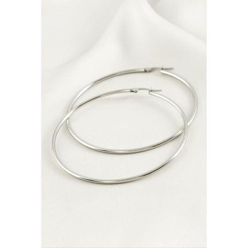 Halka Lüks Çelik Küpe 6 cm