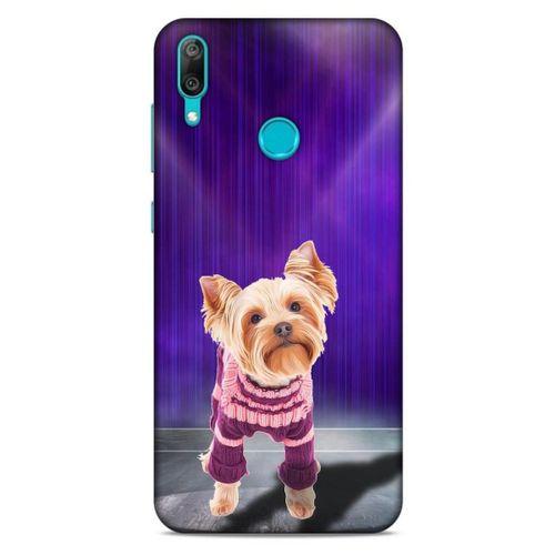 Huawei Y7 2019 Kılıf Köpek Kıyafetleri (13) Silikon Kap Yorkshire Terrier Kazak