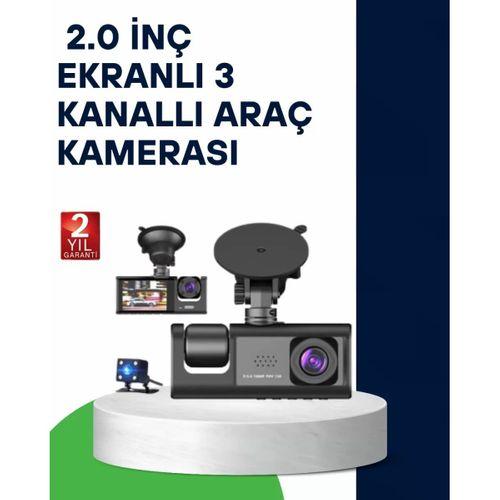 Üç Kameralı Araç Kamerası Full Hd Gece Görüş  G-sensör
