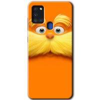 Samsung Galaxy A21s HD Baskılı Kılıf + 9D Tam Ekran Koruyucu - Garfield