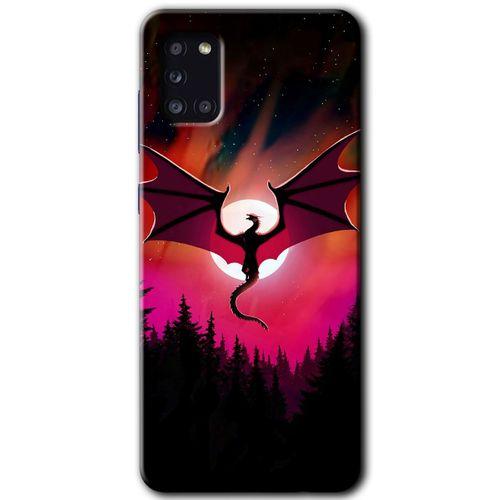 Samsung Galaxy A31 HD Baskılı Kılıf + 9D Tam Ekran Koruyucu - Dragon Night