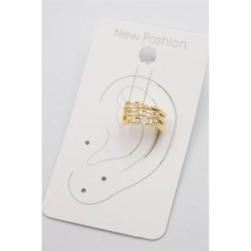 Taşlı Kıkırdak Küpe - Altın