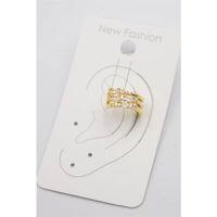 Taşlı Kıkırdak Küpe - Altın