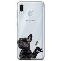 Samsung Galaxy A20 Kılıf French Bulldog Arka Kapak Koruma Desenli Full Koruyucu