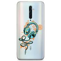 Oppo Reno2 Z 2019 Kılıf Dj Kulaklığı Arka Kapak Koruma Desenli Full Koruyucu