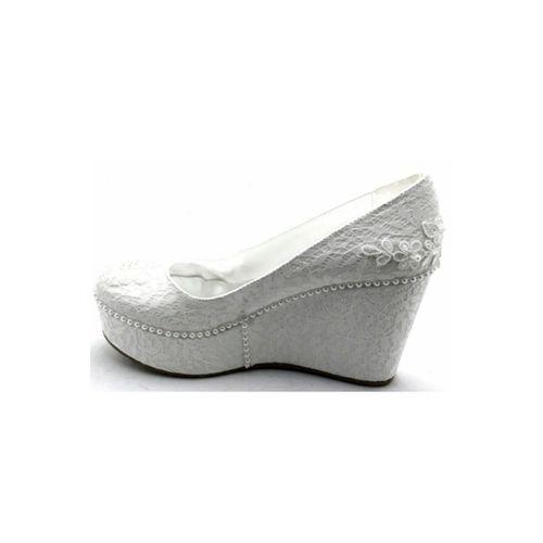 PUNTO 586343 Sedef Dolgu Taban Gelin Ayakkabısı