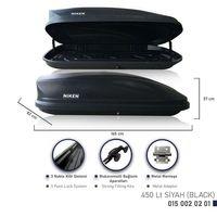 Niken Araç Üstü Port Bagaj Kapalı Tabut 3 Kilitli 450 Lt Siyah