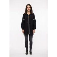 Uzun Kol Dicle Bağcıklı V Yaka Yazlık Şile Bezi Tunik Siyah Syh