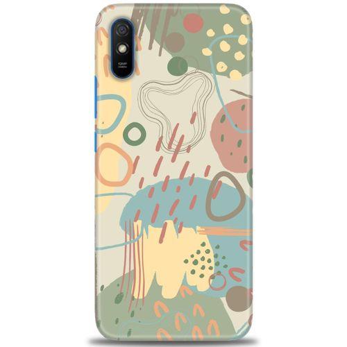 Xiaomi Redmi 9A Kılıf HD Baskılı Kılıf - Renkli Tuval + Tam Ekran Koruyucu