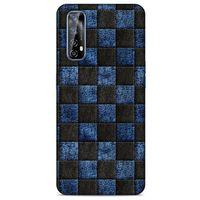 Huawei P Smart 2021 Kılıf Patchwork (9) Kılıf Siyah Mavi