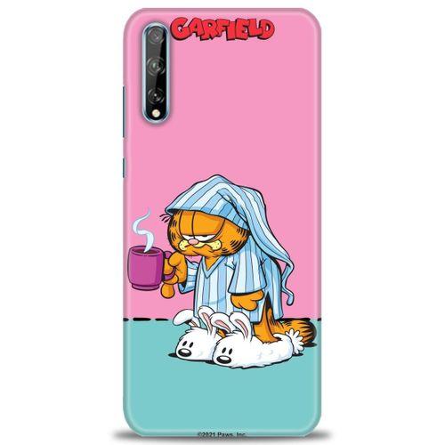 Huawei P Smart S Kılıf HD Baskılı Kılıf - Garfield + Tam Ekran Koruyucu