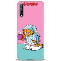 Huawei P Smart S Kılıf HD Baskılı Kılıf - Garfield + Tam Ekran Koruyucu