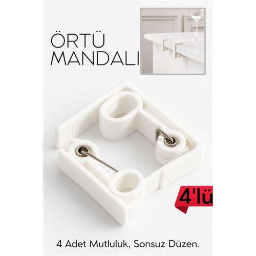 Masa Örtüsü Mandalı Kavisli Plastik 4'lü Yaylı Klips 717060