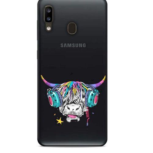 Zoologix (8) Samsung Galaxy A20 Şeffaf Kılıf Silikon Desenli