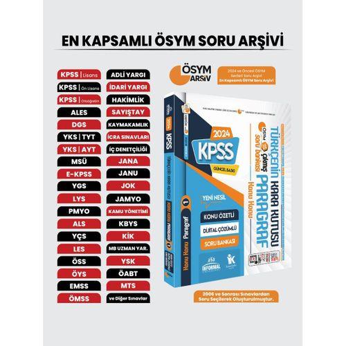 KPSS Türkçenin Kara Kutusu KONU KONU PARAGRAF 1 Konu Özetli Dijital Çözümlü Çıkmış Soru Bankası