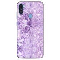 Mermer Desenli (16) Tema Kalın Kılıf Lila Samsung Galaxy A11 Kılıf