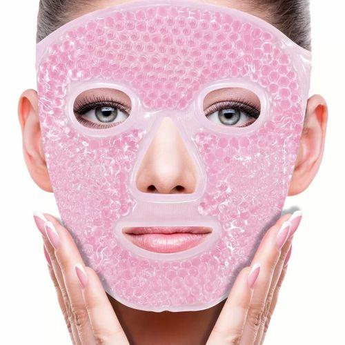 Terapi Jel Yüz Maskesi Soğuk Ve Sıcak Boncuklu Ayarlanabilir Maske (pembe)