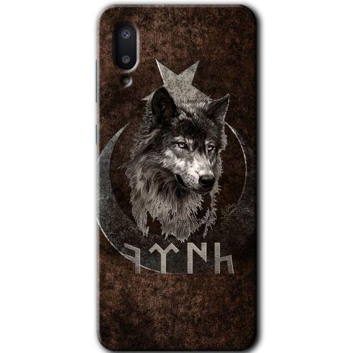 MRCİLETİSİM Samsung Galaxy A02 Kılıf Baskılı Kapak - Bozkurt Göktürk +Tam Ekran Koruyucu