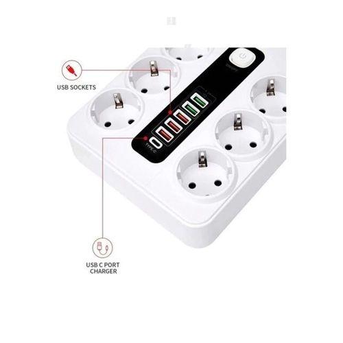 Vothoon Hp-h04 3000w 10amper 6’lı 2metre Uzatma Kablolu Çoklu Termal Akım Priz
