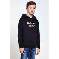 Mode Logo Vinyl Decal StickerBaskılı Unisex Çocuk Kapüşonlu Siyah Sweatshirt