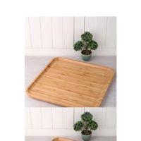 Bambu Kare Sunum Tabağı 30cm Royaleks-KR3030