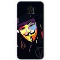 MRCİLETİSİM Xiaomi Redmi Note 9 Pro Kılıf Baskılı Kapak - Vendetta + 5D Tam Kaplayan Cam