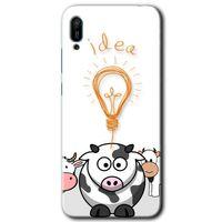 Huawei Y6 2019 Kılıf HD Desen Baskılı Arka Kapak + Temperli Cam - İdea Lamp