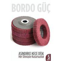 11 cm Endüstriyel Aşındırıcı Keçe Disk – 22 mm İç Çaplı Zımpara Fırçası 5 adet