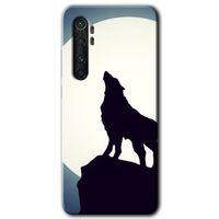 Xiaomi Mi Note 10 Lite Kılıf HD Desen Baskılı Arka Kapak - Dolunay Bozkurt + Kırılmaz Cam