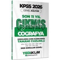 2026 KPSS Genel Kültür Coğrafya Konularına Göre Tamamı Çözümlü Son 11 Yıl Çıkmış Sorular Yediiklim