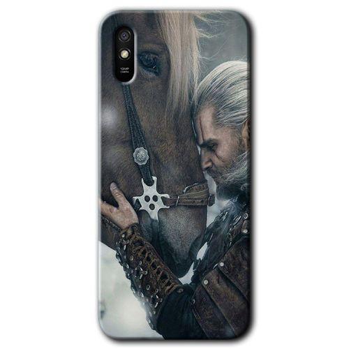 MRCİLETİSİM Xiaomi Redmi 9A Kılıf Kapak - Kadim Dost +Hayalet Ekran Yandan Gözükmez