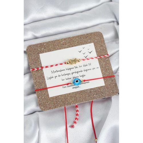 Marteniçka Bileklik 2'li Nazar ve Kelebek Model