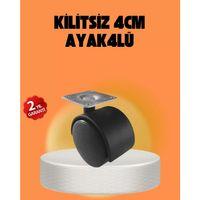 Kilitsiz 4 Cm Tekerlek Ayak 4’lü Set Sessiz Ve Dayanıklı