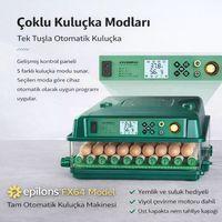 Fx64 Model Tam Otomatik Kuluçka Makinesi Yeni Nesil H.alandırmalı Sulu Sistem