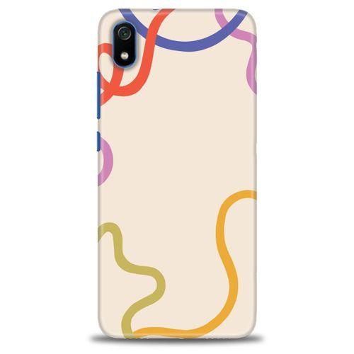 Xiaomi Redmi 7A Kılıf HD Baskılı Kılıf - Renk Çizgileri + Tam Ekran Koruyucu