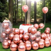 25 ADET ROSE GOLD KROM BALON PARLAK METALİK KROM ROSE GOLD BALON HELYUM GAZINA UÇAN BALONA UYGUNDUR