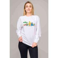 Sesame Street Baskılı Beyaz Kadın Sweatshirt