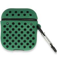 Airpods (1.nesil) Spor Delikli Kılıf - Yeşil-Siyah