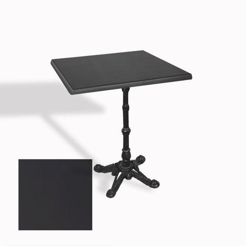 Dockers Çipa 1002 Döküm Ayak Kare Masa 80X80 cm - (Werzalit, Wermodin ve Allzalit Tabla) - Siyah