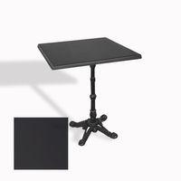 Dockers Çipa 1002 Döküm Ayak Kare Masa 80X80 cm - (Werzalit, Wermodin ve Allzalit Tabla) - Siyah