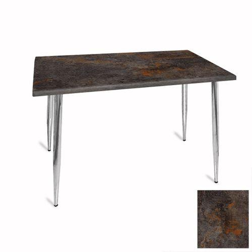 Dockers Manolya Mutfak Masası 80x120 Kromnikel (Werzalit, Wermodin ve Allzalit Tabla) - Metalic Oxid 3